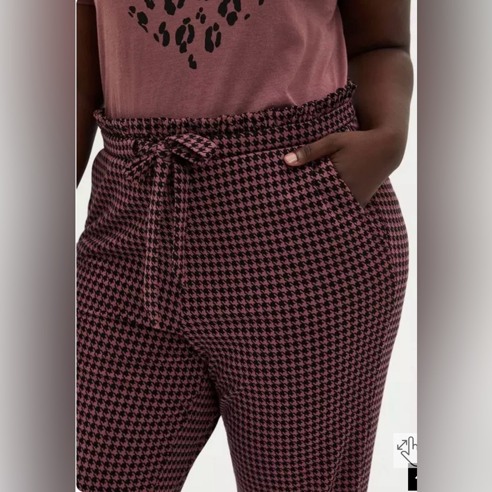 ⛄️HP🌞Torrid Slim Taper Studio Luxe Ponte High-Rise Tie-Front Pants, Size 2xl - Picture 5 of 11